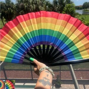 Vibrant Rainbow LGBT 🌈Hand Fan